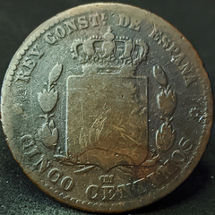 2901 - Espanha 5 cêntimos, 1877