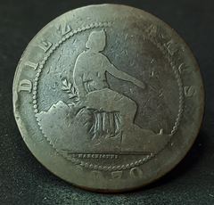 2902 - Espanha 10 cêntimos, 1870 - comprar online