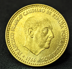 2936 - Espanha 1 peseta, 1966 - 75 dentro da estrela - Com lindo brilho de cunho - comprar online