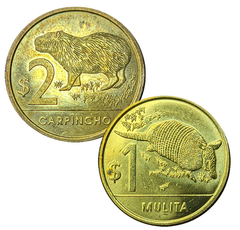 3023 - Duas moedas do Uruguai
