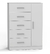 CHIFFONIER ORLANDI 90CM 5 CAJONES 1 PUERTA