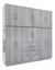 PLACARD ORLANDI MELAMINA DOS CUERPOS 212CM 12 PUERTAS 4 CAJONES