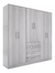 PLACARD ORLANDI PREMIUM 205CM 6 PUERTAS 4 CAJONES