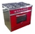 COCINA USMAN RED WINE 900 ACERO/ROJA 90CM MULTIGAS
