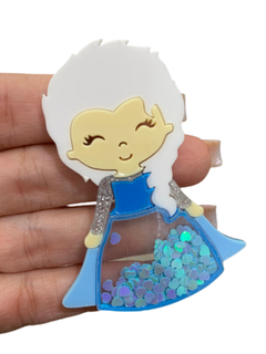 PRINCESA ELSA VAZADA CURVADA PARA TIARA (7CM)- UNIDADE