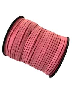 FIO DE CAMURÇA ROSA COURINO (3MM)- 2 METROS