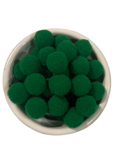 POMPOM BOLINHA 10MM VERDE BANDEIRA- 50 UNIDADES