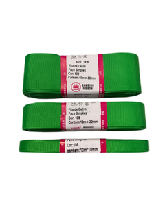 FITA GORGORÃO SANDING VERDE FOLHA (COR 108)- 10 METROS