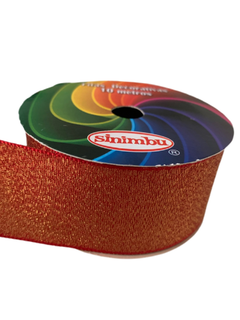 FITA LUREX SINIMBU VERMELHA (38MM) - 10 METROS