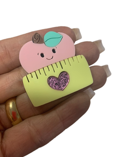 RÉGUA E MAÇÃ CORES CANDY (4CM)- UNIDADE