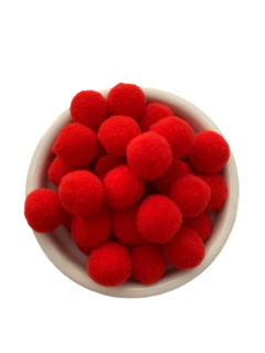POMPOM BOLINHA 10MM VERMELHO - 50 UNIDADES - comprar online