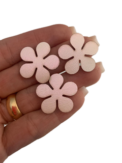 FLOR EM LONITA BRANCA HOLOGRÁFICA (2,5CM)- 10 UNIDADES