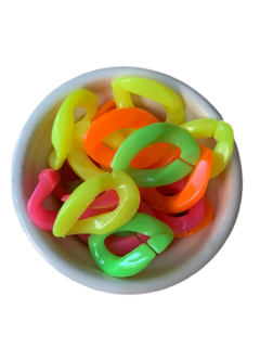 ELO PLÁSTICO CORES NEON - 28 ELOS SORTIDOS