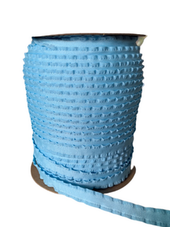 FITA PARA ENCAPAR TIARA AZUL BEBÊ BORDINHA (10MM) - 3 METROS