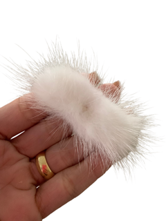 POMPOM PELINHO BIGODE BRANCO - UNIDADE