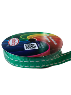 FITA PESPONTADA SINIMBU JEANS VERDE (10MM)- 10 METROS