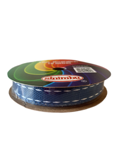 FITA PESPONTADA SINIMBU JEANS AZUL MARINHO (10MM) - 10 METROS