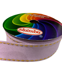 FITA PESPONTADA SINIMBU JEANS LILAS (22MM)- 10 METROS