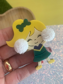 LÍDER DE TORCIDA BRASIL CURVADA CABELO LOIRO (7CM)- UNIDADE