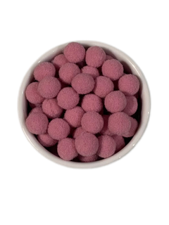 POMPOM BOLINHA 10MM ROSA SECO - 50 UNIDADES