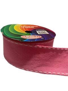 FITA PESPONTADA SINIMBU JEANS ROSA (38MM)- 10 METROS