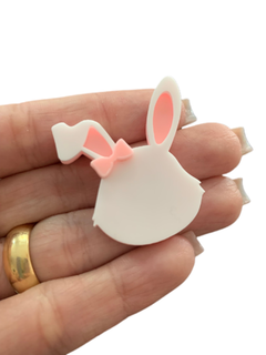 CABEÇA COELHO COM LAÇO (4CM)- 01 UNIDADES