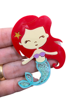 PRINCESA ARIEL VAZADA CURVADA PARA TIARA (7CM)- UNIDADE