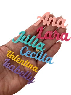 NOME PERSONALIZADO EM ACRÍLICO CORES CANDY (6CM)- UNIDADE