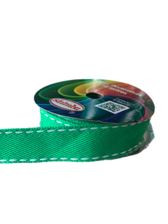 FITA PESPONTADA SINIMBU JEANS VERDE (22MM)- 10 METROS