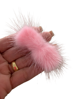 POMPOM PELINHO BIGODE ROSA CLARO - UNIDADE