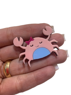 CARANGUEJO ROSA/AZUL (4CM) - UNIDADE
