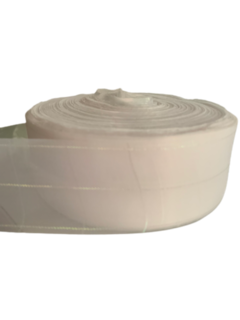 FITA ORGANZA/VOAL BRANCA XADREZ HOLOGRÁFICO (38MM)- 2 METROS