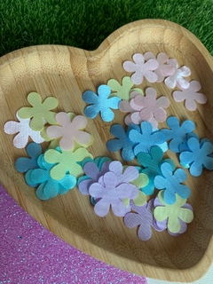 FLOR EM CETIM DUPLO (2CM) - 50 RECORTES