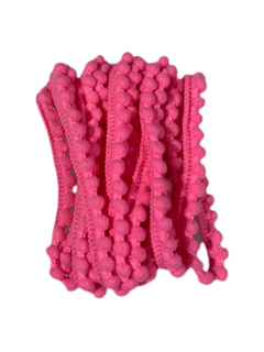 FITA DE POMPOM ROSA- 2 METROS