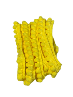 FITA DE POMPOM AMARELO -2 METROS