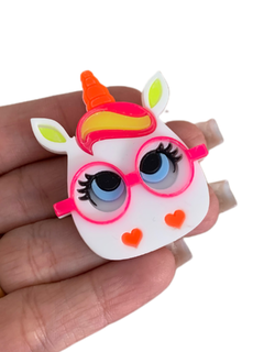 UNICÓRNIO DE ÓCULOS NEON (5CM)- UNIDADE