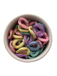 ELO PARA CORRENTE PLÁSTICO CORES CANDY (18MM) - 20 GRAMAS