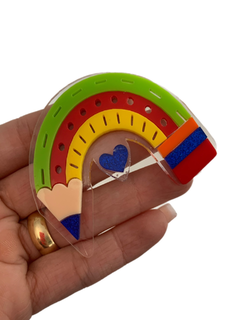 LÁPIS ARCO-ÍRIS CURVADO PARA TIARA (7CM)- UNIDADE