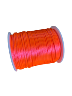 FIO DE SEDA (RABO DE RATO) LARANJA NEON (1MM)- 5 METROS