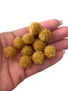 POMPOM DE LÃ MEL (15MM)- 10 UNIDADES