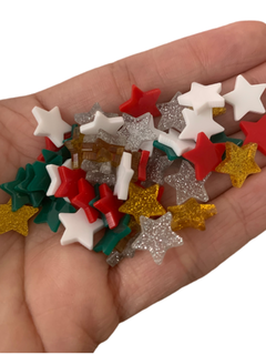 MINI ESTRELAS (CORES NATALINAS)- 50 UNIDADES