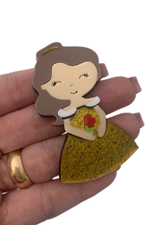 PRINCESA BELA CURVADA PARA TIARA (7CM)- UNIDADE