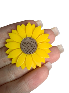 GIRASSOL EM ACRÍLICO (4CM) - UNIDADE