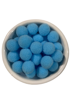 POMPOM BOLINHA 10MM AZUL- 50 UNIDADES