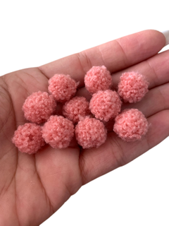 POMPOM DE LÃ ROSÊ CLARO (15MM)- 10 UNIDADES