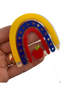 ARCO-ÍRIS ESCOLAR CURVADO PARA TIARA (7CM)- UNIDADE