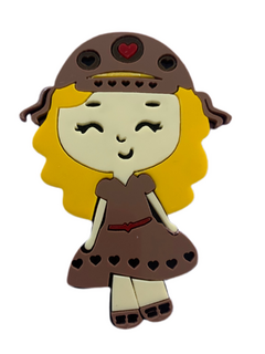 MENINA "MARIA BONITA" CABELO AMARELO (CURVADA)- UNIDADE