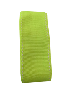 FITA PESPONTADA IMPORTADA VERDE NEON (40MM)- 5 METROS