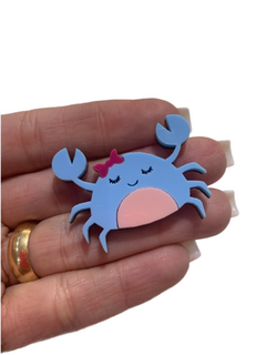 CARANGUEJO AZUL/ROSA (4CM) - UNIDADE