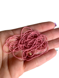 CORRENTE DE BOLINHA 1,5MM ROSA- 2 METROS